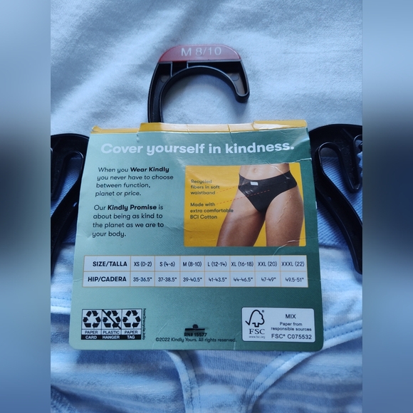 Kindly Yours New Ladies Cotton Thong 3 Pk. Size Medium (8-10) - Picture 6 of 6